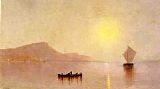 Sunset over the Palisades on the Hudson by Alfred Thompson Bricher